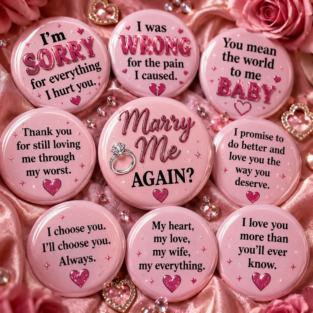 2”pin buttons